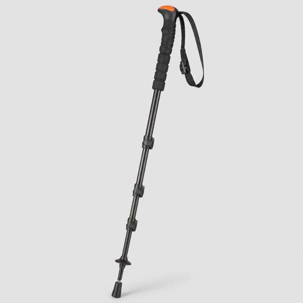 Baton de marche polyvalent randonnee/trail, vue de face sur fond clair