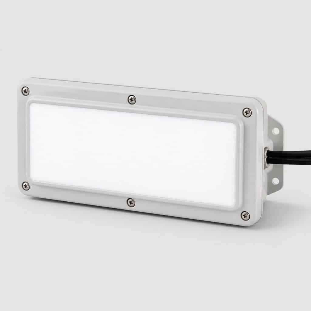 Luminaire de porche pour auvent de camping-car 12V, vue de face sur fond clair